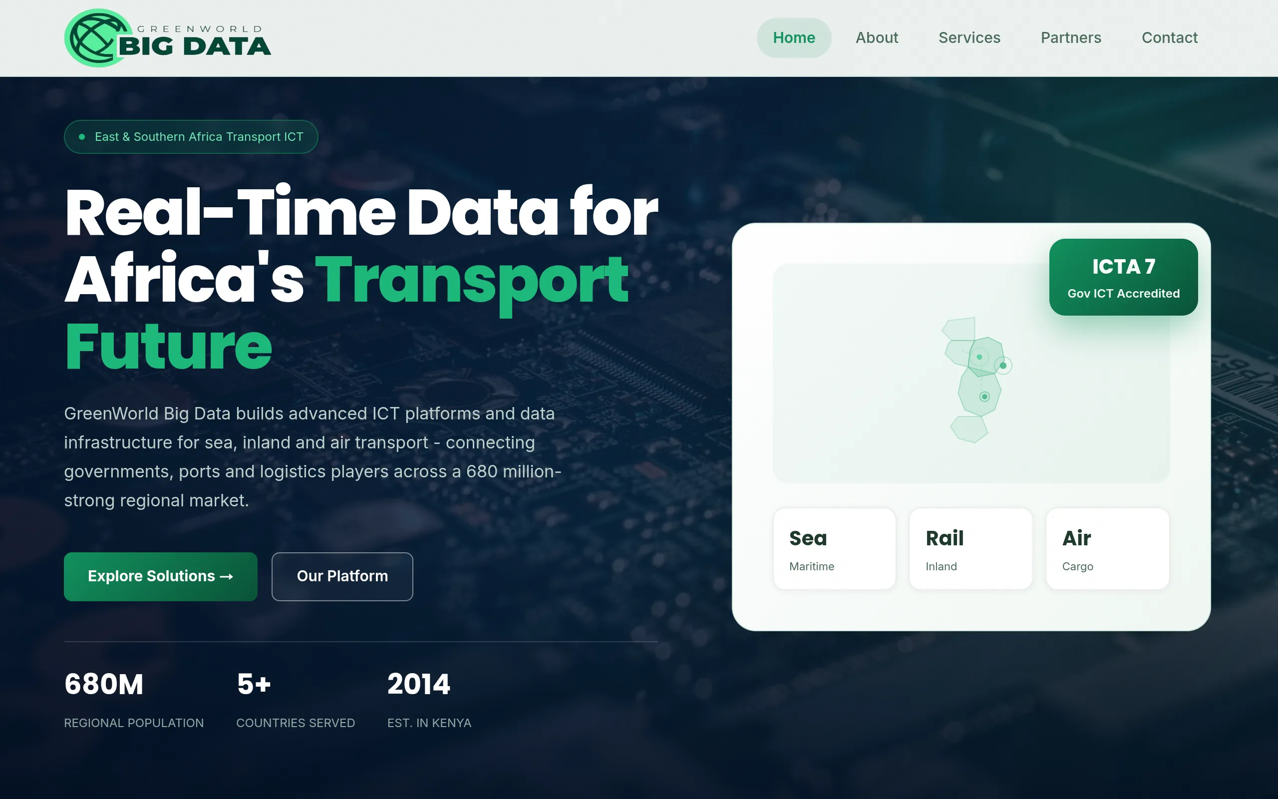 GreenWorld Big Data website preview