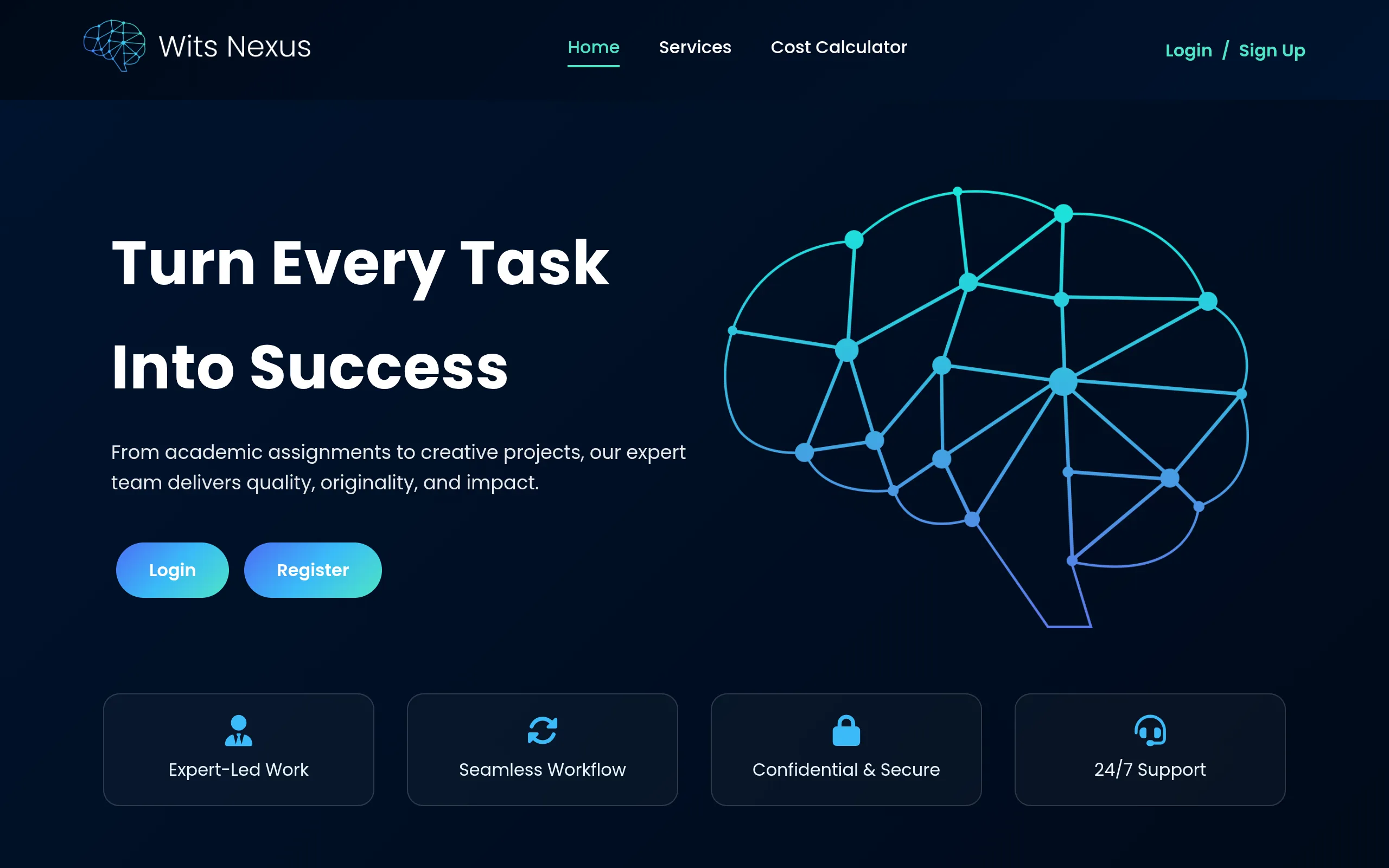 Wits Nexus website preview